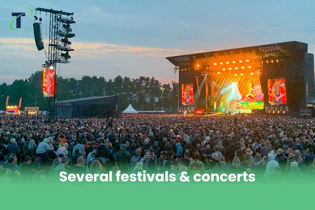 Several festivals & concerts in Sweden